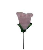 Nipsenåle med glas figur Rosa rose